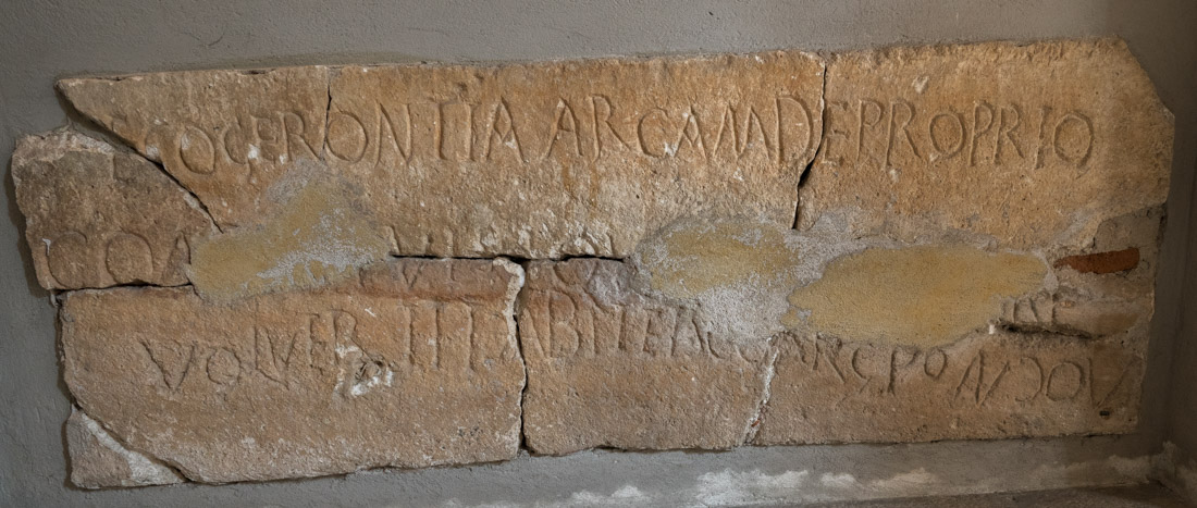 Inscribed front panel of a limestone sarcophagus
