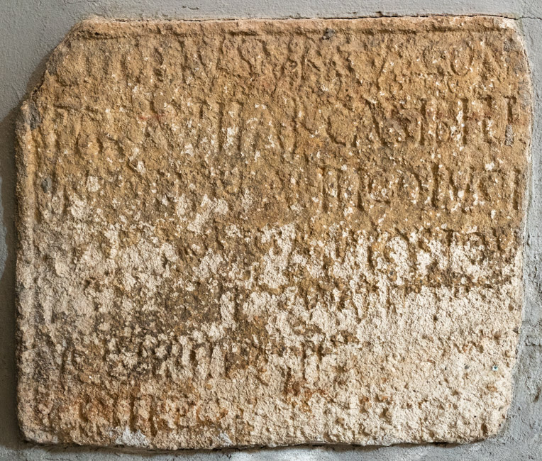 Inscribed front panel of a limestone sarcophagus